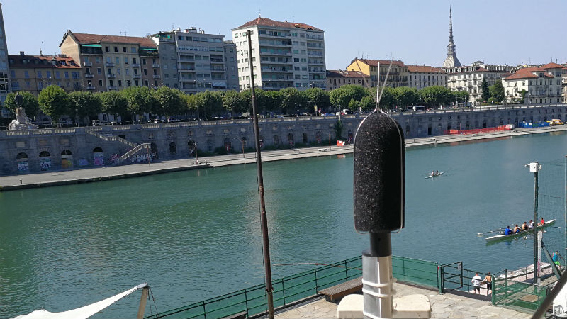 Ntek noise monitoring system outside la terrazza sul po